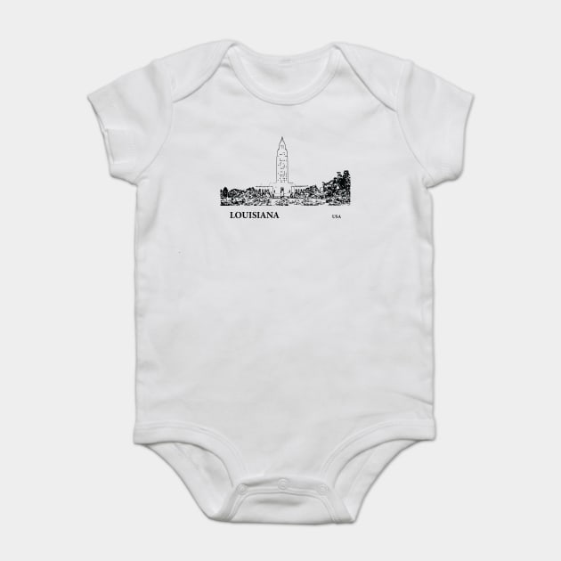 Louisiana State USA Baby Bodysuit by Lakeric